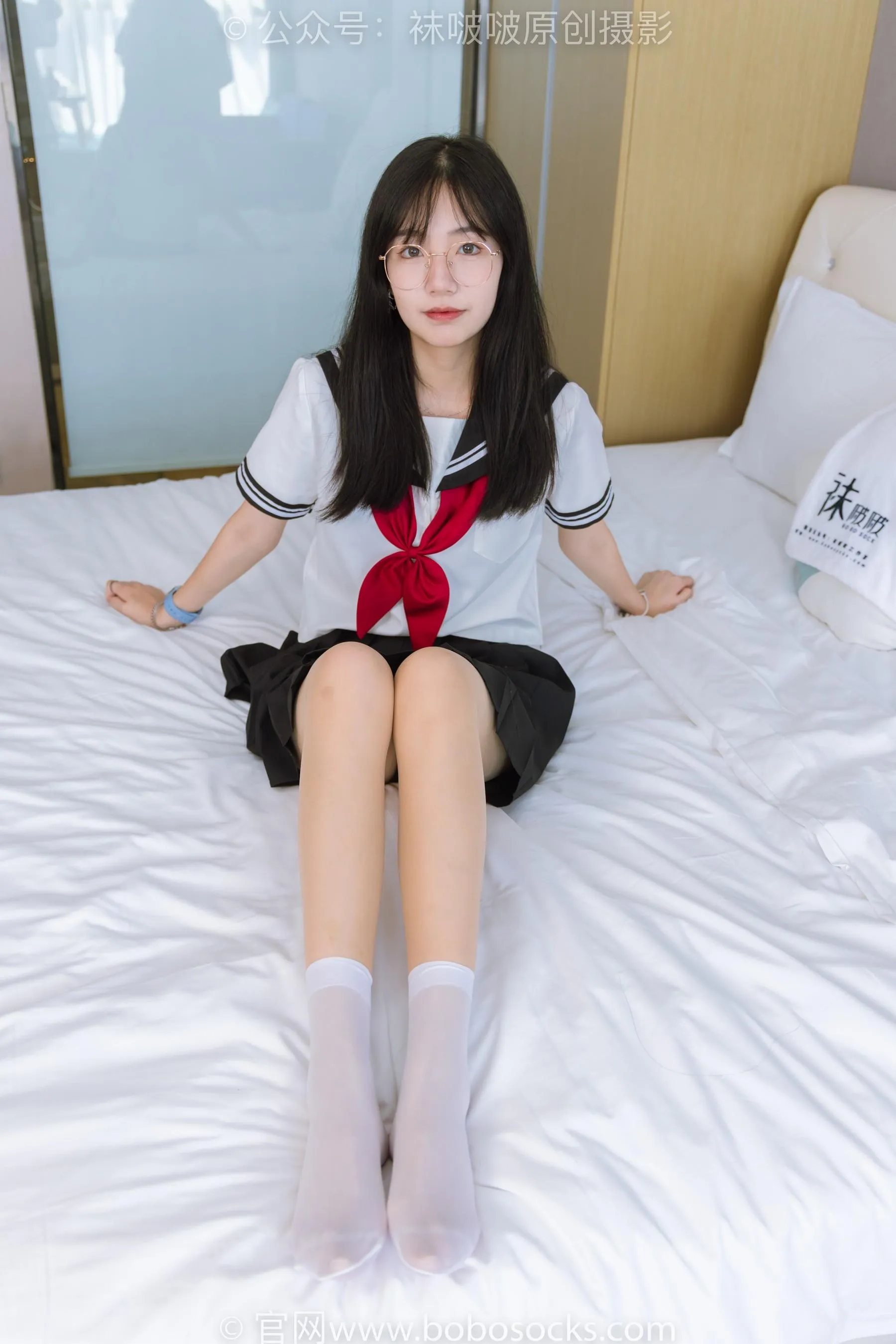 [BoBoSocks袜啵啵]NO.197 小甜豆-皮鞋、短白丝、肉丝、jk制服 [87P]插图2
